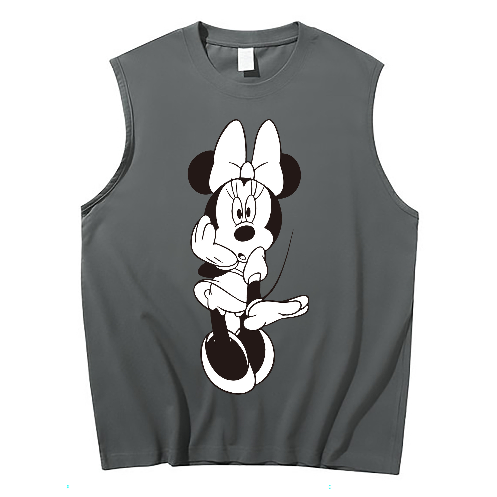 ミッキーマウス Mickey Mouse コットン100％タンクトップ（フロントプリント）